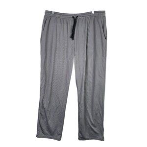 Mens Hiskywin Gray Lounge Pants Elastic Waist Drawstring 100% Polyester Size XXL